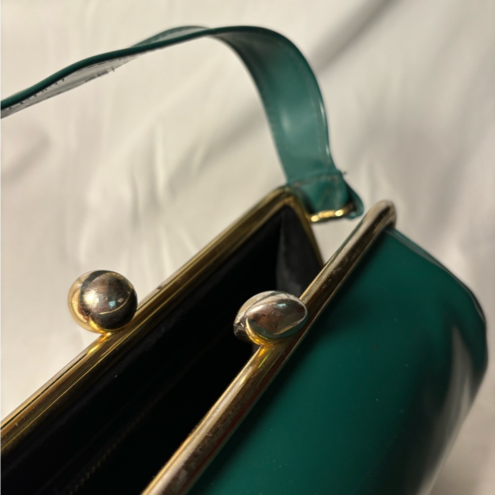 COPY - 1950s-60s Green Leather Stylemark Handbag - Picture 4 of 5